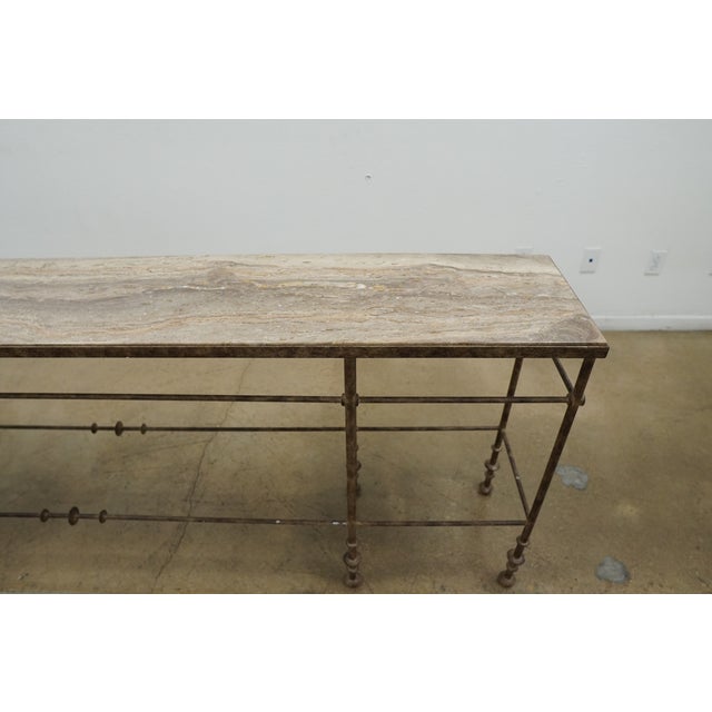 Hooker La Grange St James Metal and Stone Console For Sale - Image 9 of 17