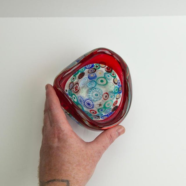 Murano Millefiori Incalmo Bowl by Archimede Seguso, Italy, 1950s For Sale - Image 6 of 10
