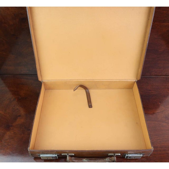 Vintage English Brown Leather Attache or Briefcase, 1920s For Sale - Image 11 of 13