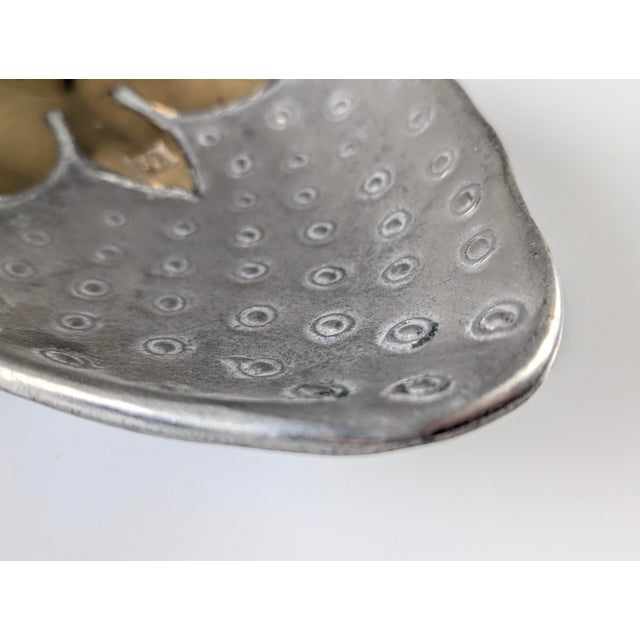 Metal Strawberry Tray in Brass and Aluminum by David Marshall, Spain, 1970s For Sale - Image 7 of 13