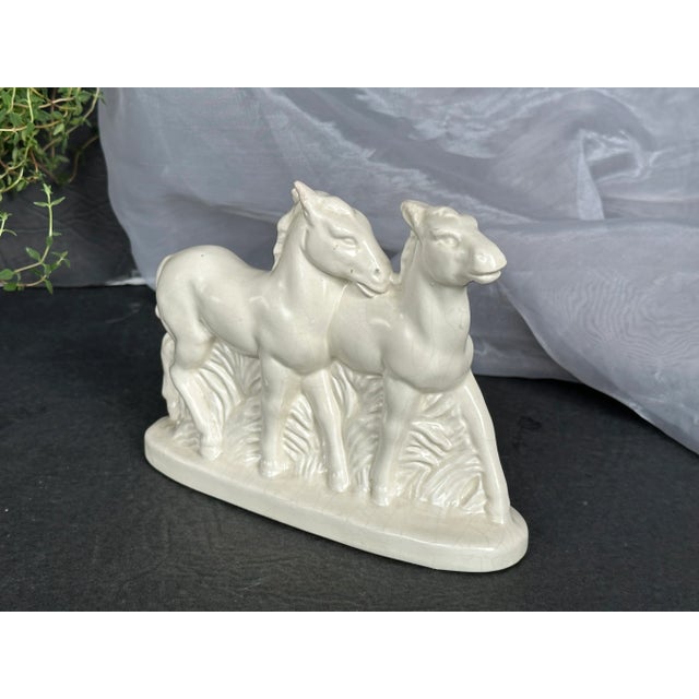 Art Deco Art Deco German Ceramic Horse Figurine For Sale - Image 3 of 13