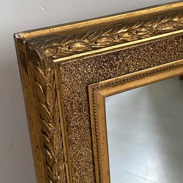 Small Louis XVI Style Mirror in Wood and Gilded Stucco, 1920s For Sale - Image 4 of 12