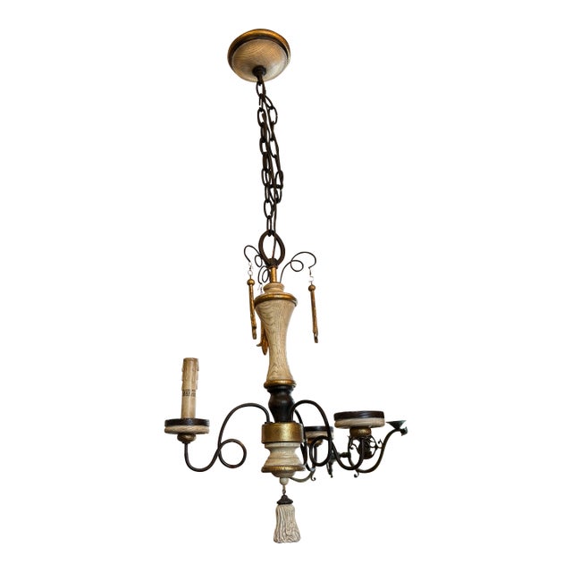 Vintage Style 3 Light Chandelier For Sale