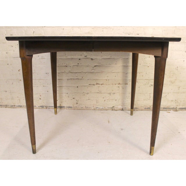 Mid 20th Century Expanding Walnut Dining Table by the Jefferson Wood Working Co. For Sale - Image 12 of 14