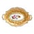 Antique Victorian Peach & Gold Porcelain Oval Serving Dish For Sale