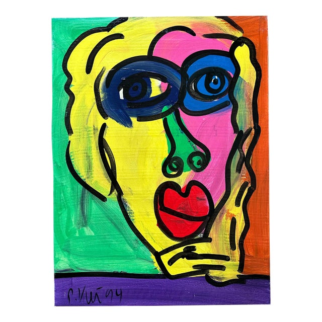 “Andy Warhol” by Artist Peter Keil 1994 Painting For Sale