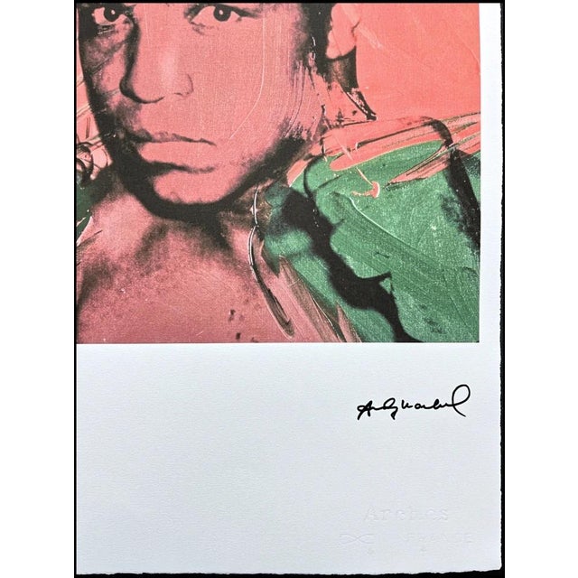 After Andy Warhol, Muhammad Ali Red , 1980s, Lithograph For Sale - Image 4 of 7