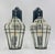 Mid-Century Modern Pair Murano Style Outdoor Wall Sconces Caged Glass Lanterns, March 2001 For Sale - Image 3 of 18