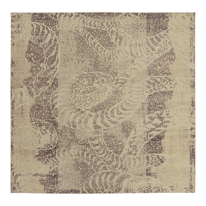 Distressed Style Abstract Rug in Beige-Brown & Gray Pattern by Rug & Kilim