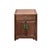 Oriental Simple Natural Wood Brown Drawer End Table Nightstand For Sale - Image 4 of 16