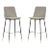Evora Grey Velvet Counter Stools - A Pair For Sale