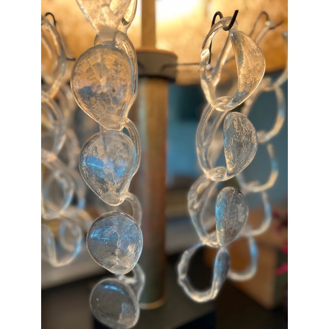Mid 20th Century Tall Custom Sculptural Glass Drop Pendant Table Lamps - a Pair For Sale In Minneapolis - Image 6 of 11