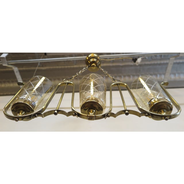 Jean Royère 1950s Mid-Century French Horizontal Chandelier in the Style of Jean Royere For Sale - Image 4 of 13