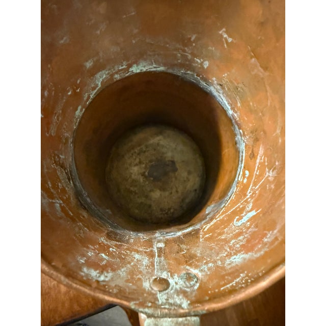 Metal Hammered Copper Pitcher For Sale - Image 7 of 15