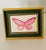 Abstract Pink Royal Butterfly Mini Painting in Frame For Sale - Image 4 of 4