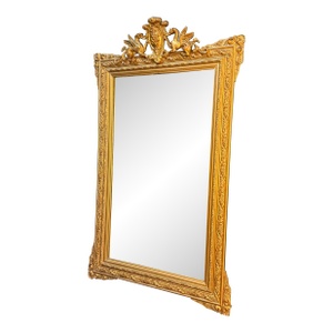 Early 20th Century French Louis XV Style Gilt Beech Wood Mirror