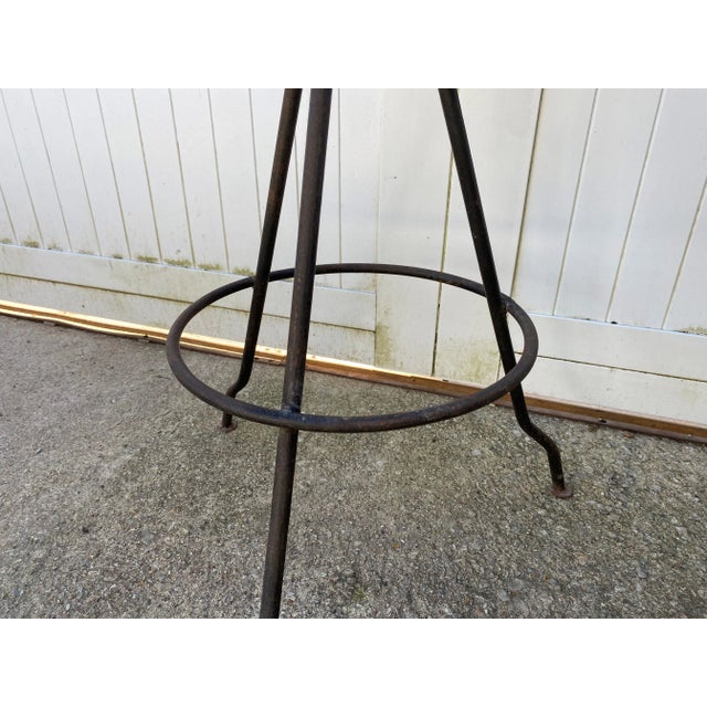 Industrial Metal Swivel Bar Stools, 1950s, Set of 2 For Sale - Image 15 of 18