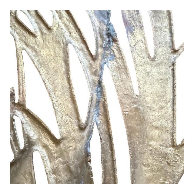 1960s Vintage Brass Botanical Grasses & Seed Heads Wall Sculpture For Sale - Image 5 of 6