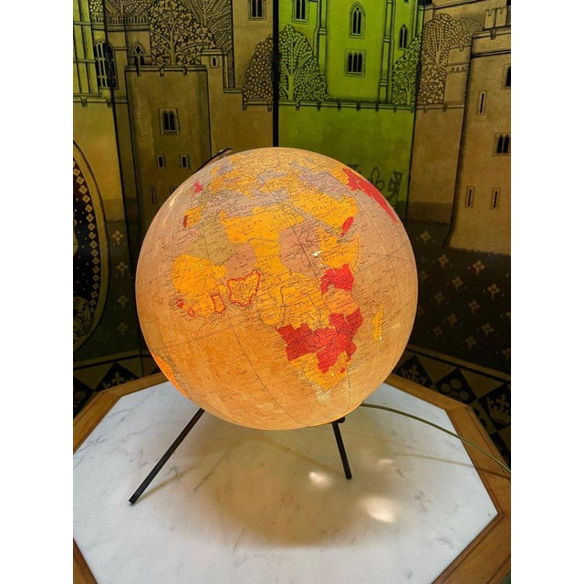 1960s Terrestrial Globe in Glass, 1960s For Sale - Image 5 of 7