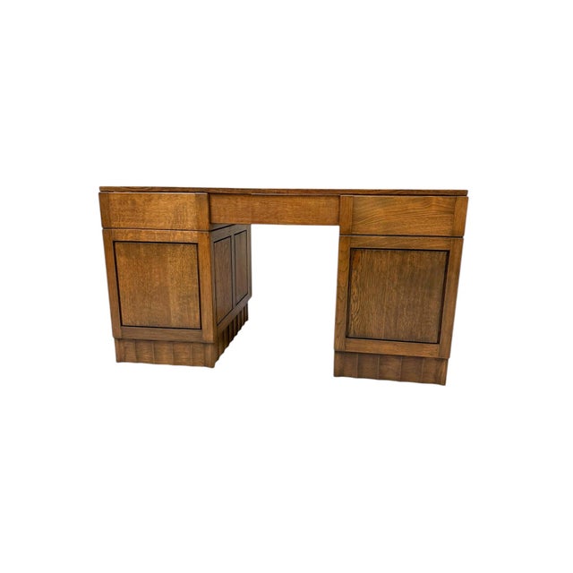 Art Deco Amsterdam School Desk by Hildo Krop for the Brothers Monsieur Steenwijk, 1920s For Sale - Image 3 of 17