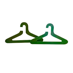 Vintage Green Plywood Hangers, Set of 2