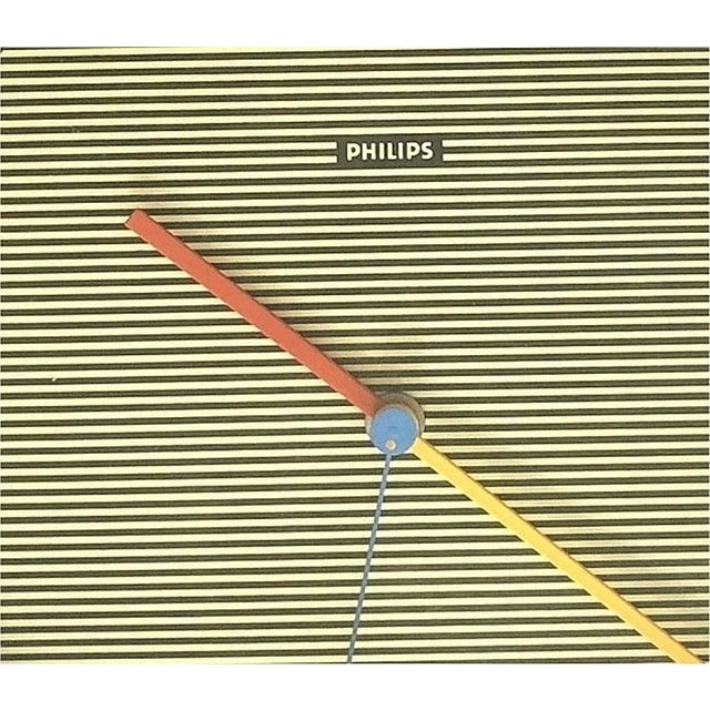 1970s Vintage Wall Clock from Philips, 1970s For Sale - Image 5 of 12