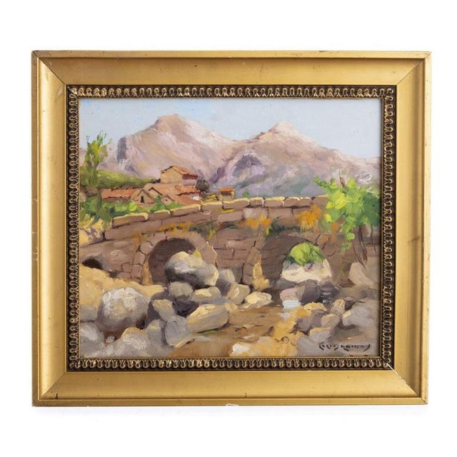Carlos Ramos, Landscape, 1920s, Oil Painting For Sale - Image 6 of 6