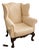 Antique Wing Back Heavily Carved Chair For Sale