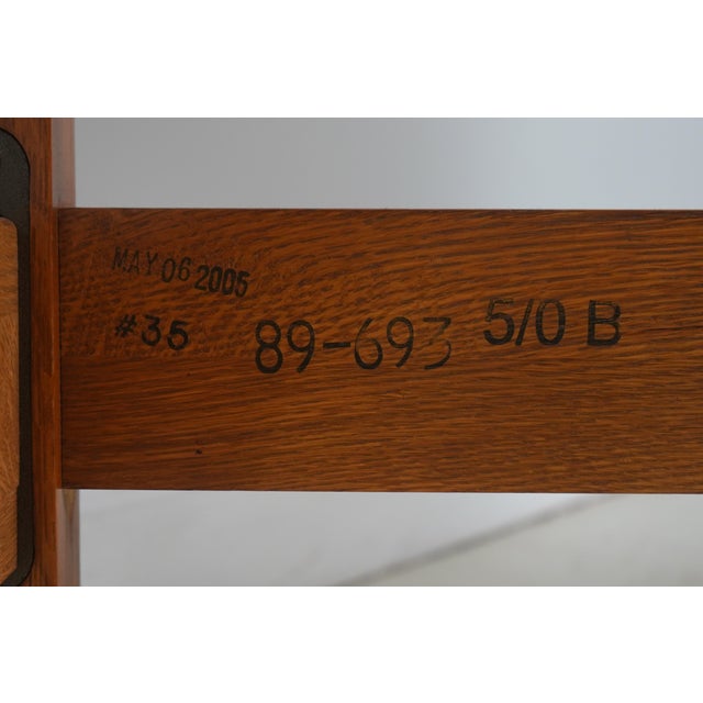 Stickley Queen Size Mission Oak Arts & Crafts Bed For Sale - Image 16 of 16
