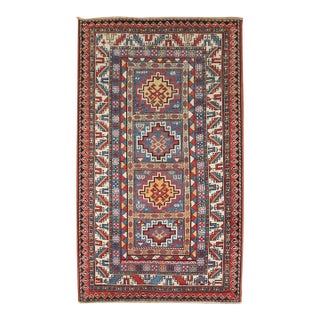 Antique Moghan Kazak Rug no. j3828 For Sale