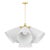 Contemporary Hudson Valley Lighting Bronson 37.5 in. 6 Light Chandelier in Aged Brass and White Plaster Finish For Sale - Image 3 of 11
