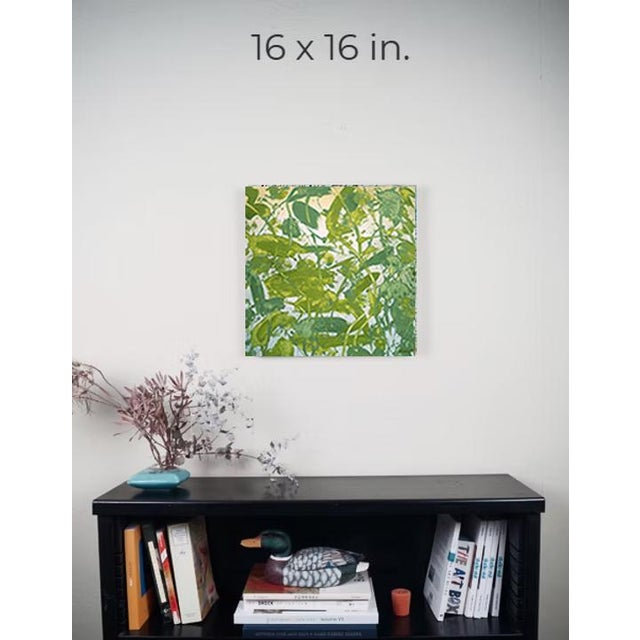 A Gathering of Friends is a reproduction of a small original biomorphic abstract expressionistic acrylic painting on panel...