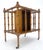 Faux Bamboo & Burl Canterbury Magazine Rack Stand Table on Brass Wheels MINT! For Sale - Image 9 of 11