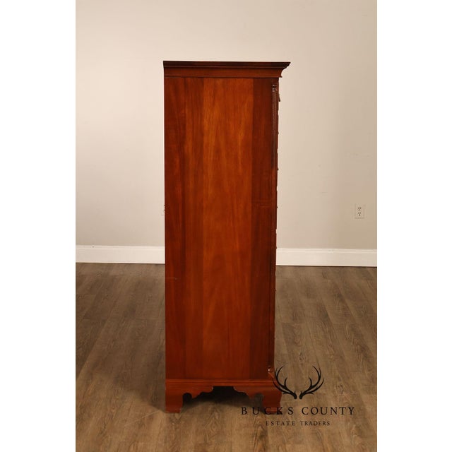 Stickley Georgian Style Banded Mahogany Tall Chest For Sale - Image 12 of 18