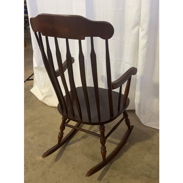 1990s Vintage Virginia House High Arrow Back Windsor Rocking Chair For Sale - Image 5 of 10