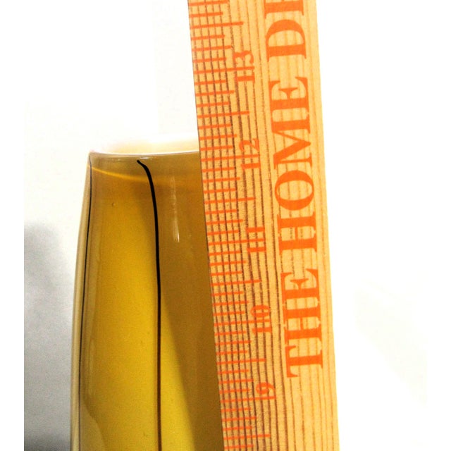 Yellow Early 20th Century Tango Blown Cased Glass Vase For Sale - Image 8 of 10