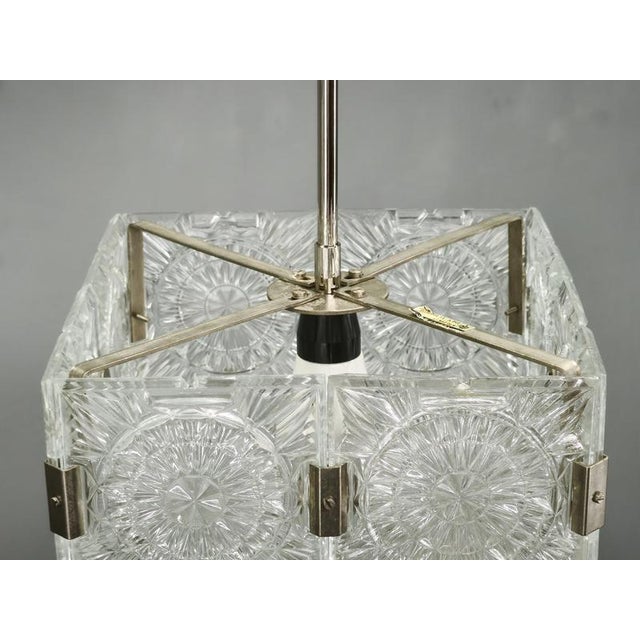Crystal Cube Pendant Lights by Lustry Kamenický Šenov, 1970s, Set of 2 For Sale - Image 8 of 18