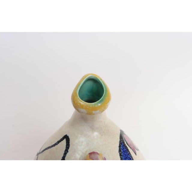 1940s Art Deco Zuid-Holland Gouda "Espera" Bulbous Matte Glaze Ceramic Pitcher For Sale - Image 13 of 17