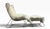 Contemporary Polished Stainless Steel and Shearling Chair and Ottoman, 2000s For Sale - Image 3 of 9