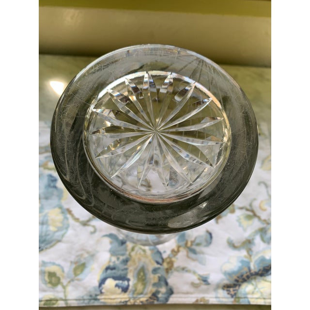 Transparent Circa 1910 American Brilliant Cut Crystal Vase For Sale - Image 8 of 12