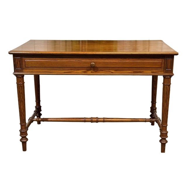 Pitch Pine Desk, Early 20th Century For Sale