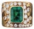 6.15 Ct Natural Emerald & Diamond Ring Size 6.5 For Sale