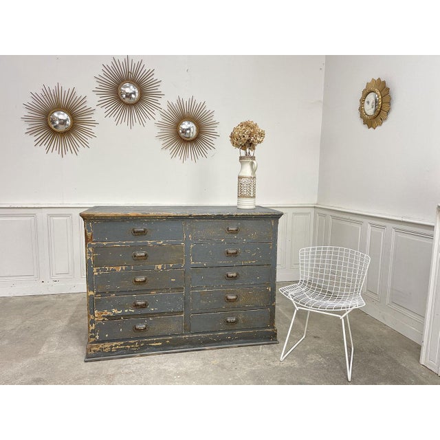 Vintage Workshop Chest of Drawers, 1930s For Sale - Image 9 of 10