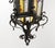 French Lustre Colored Glass and Wrought Iron Pendant For Sale - Image 5 of 10