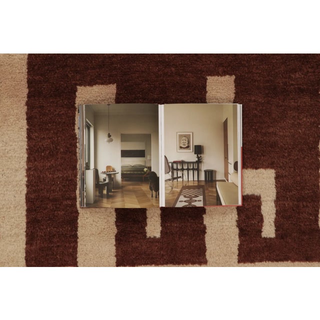 Contemporary Art Deco Style Wool Rug in Chocolate Brown by Rug & Kilim, India For Sale - Image 9 of 10