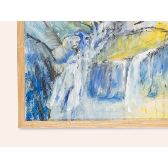 In the Mountains, Mixed Media on Cardboard, Framed For Sale - Image 4 of 8