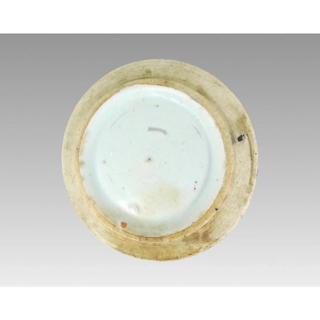 Antique Qing Dynasty Celadon Glazed Chinese Ginger Jar on Elegant Stylised Rosewood Stand, Blue and White For Sale - Image 12 of 12