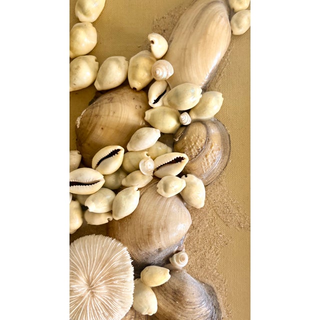 1970s Coastal Folk Art Framed Sea Shell Decorative Hanging Signed by Artist For Sale - Image 14 of 14