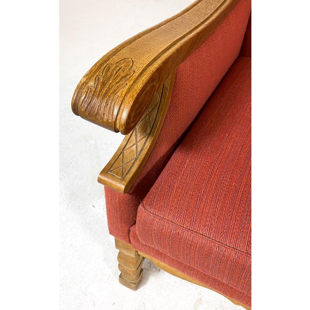Red Danish Mid Century Modern Red Sofa For Sale - Image 8 of 10