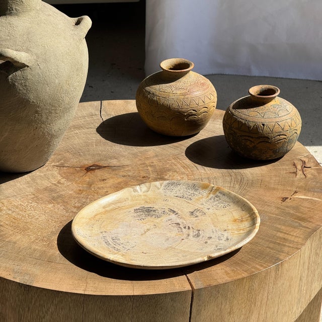 Gray Oval Petrified Wood Trinket Tray with Grey Rings, 1980s For Sale - Image 8 of 9